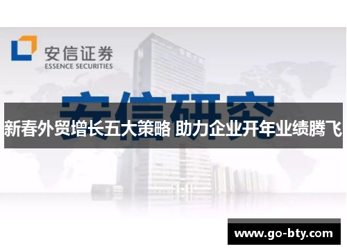 新春外贸增长五大策略 助力企业开年业绩腾飞